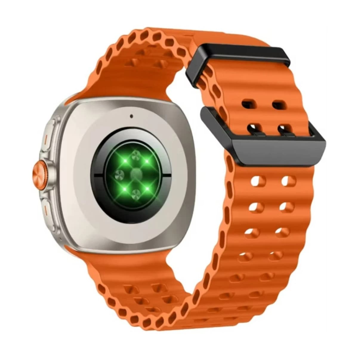 GREEN LION Smart Watch Connect Pro with AMOLED Display and High-Fidelity BT Calling / Always-on Display / Call/social notifications / Music Control / Raise Wrist Wake screen / Sleep monitoring / Sedentary Reminder - Orange/Titanium Dial - Thumbnail Angle 3 | Elmougi Store UAE