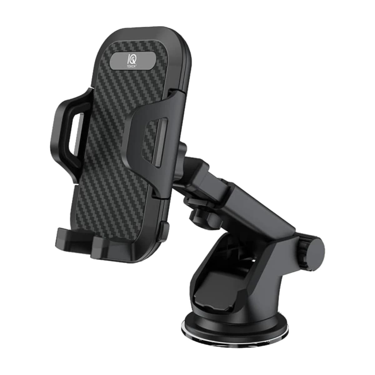 IQ TOUCH TOUCH Car holder for Mobile, Multi purpose Car phone mount , Extendable , With anti-skid sponge. Black color - Thumbnail Angle 1 | Elmougi Store UAE