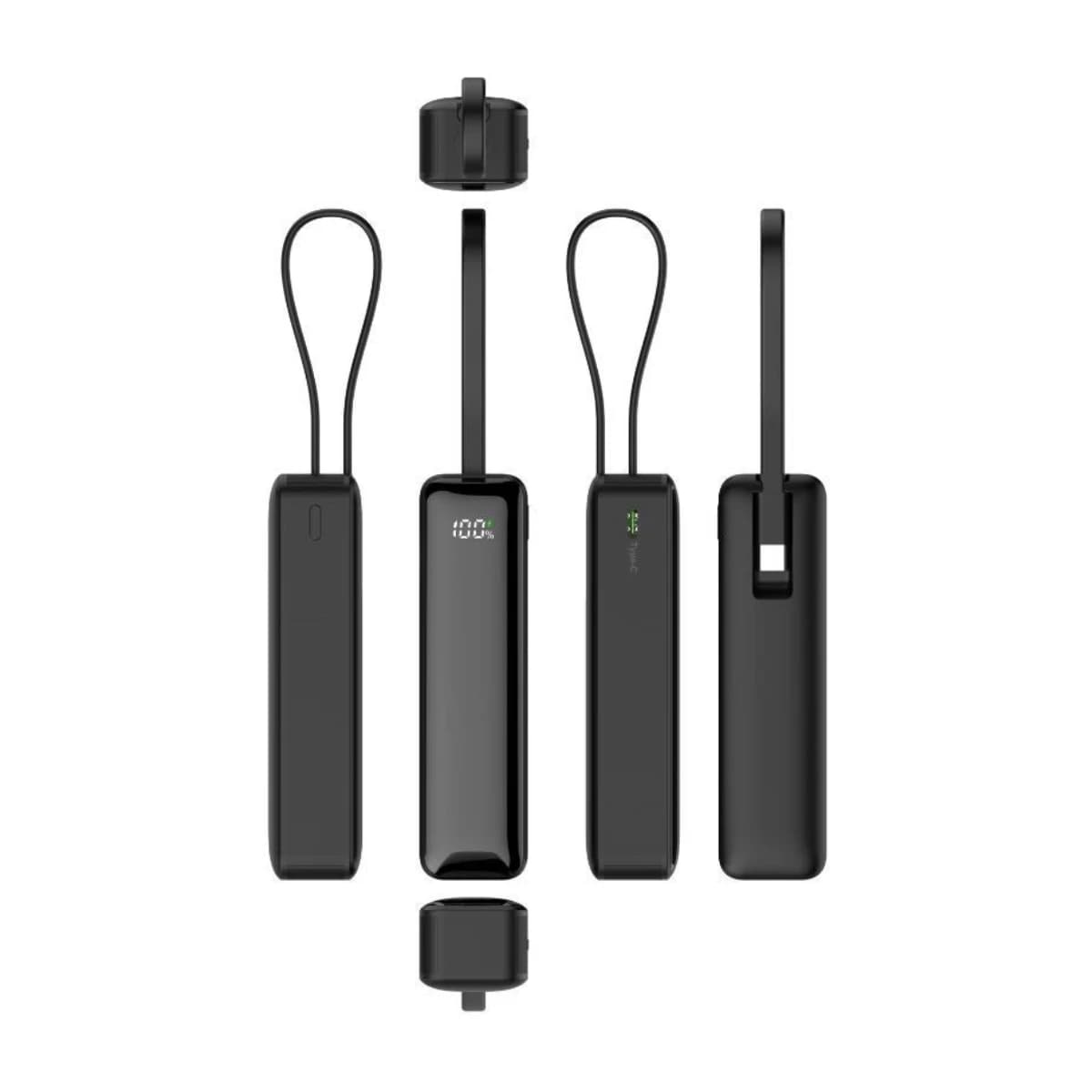 IQ TOUCH VOLT X5 PD 20W 5000mAh Power Bank with Built-in USB-C Cable - Thumbnail Angle 2 | Elmougi Store UAE