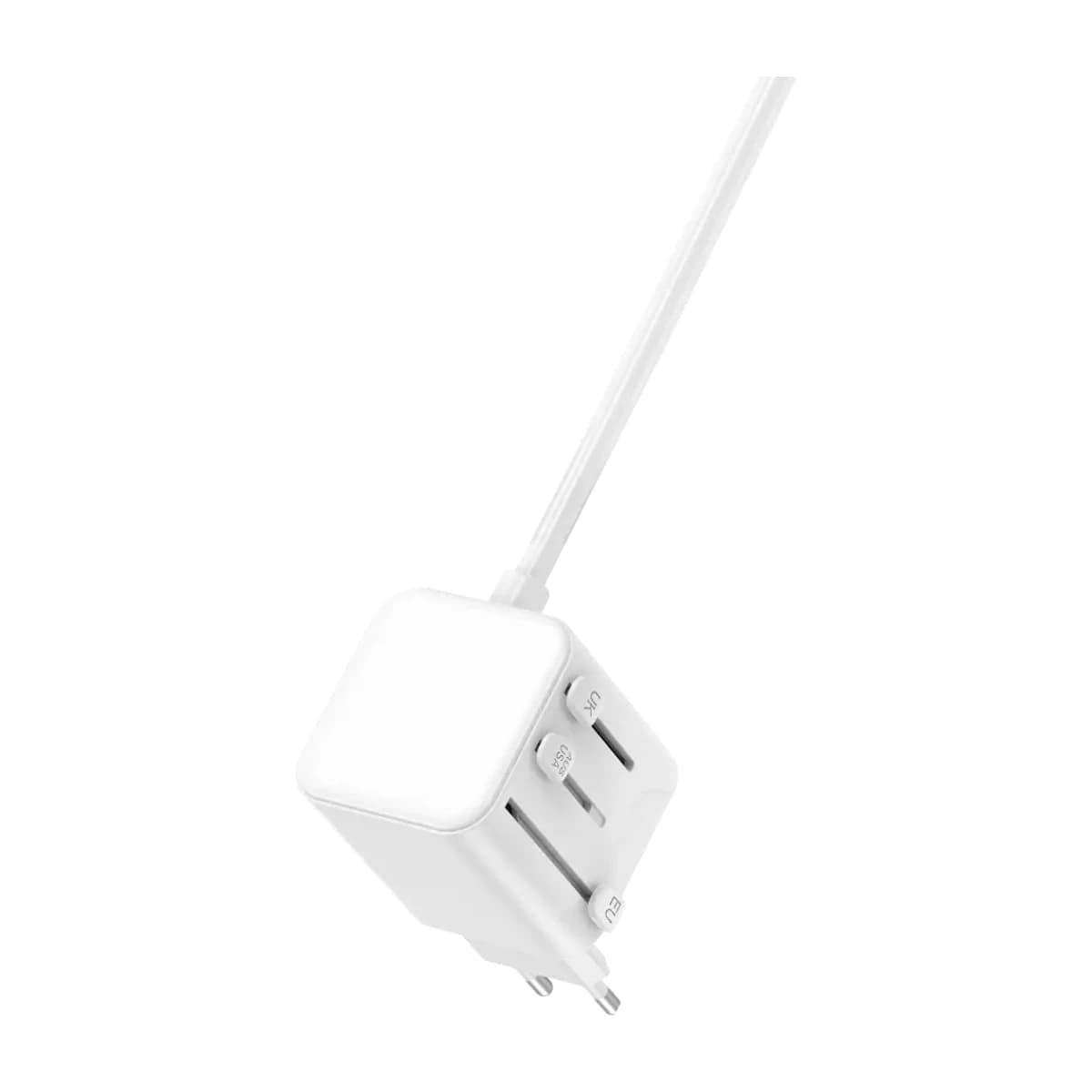 GREEN LION Power Strip 5-in-1 with 2 UK AC Outlets 2 USB-C 1 USB-A PD 30W Fast Charging 2500W 1.8m Cord GS-600 - Thumbnail Angle 2 | Elmougi Store UAE