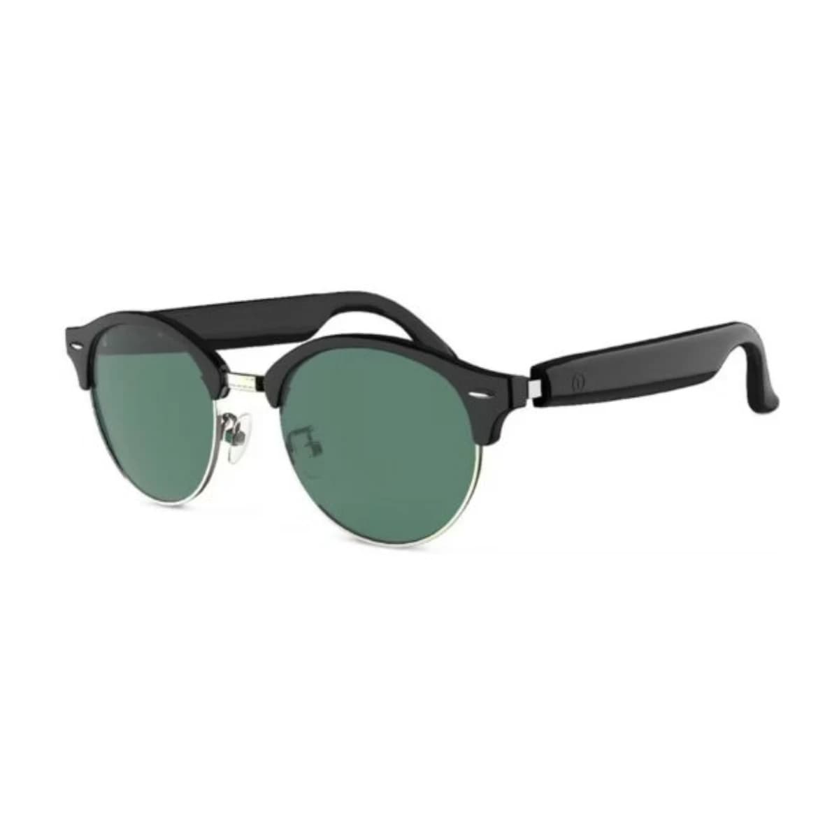 Green Lion Urban-X Smart Glasses with UV400 Protection, Bluetooth 5.4, Anti-Blue Lenses - Black - Thumbnail Angle 1 | Elmougi Store UAE