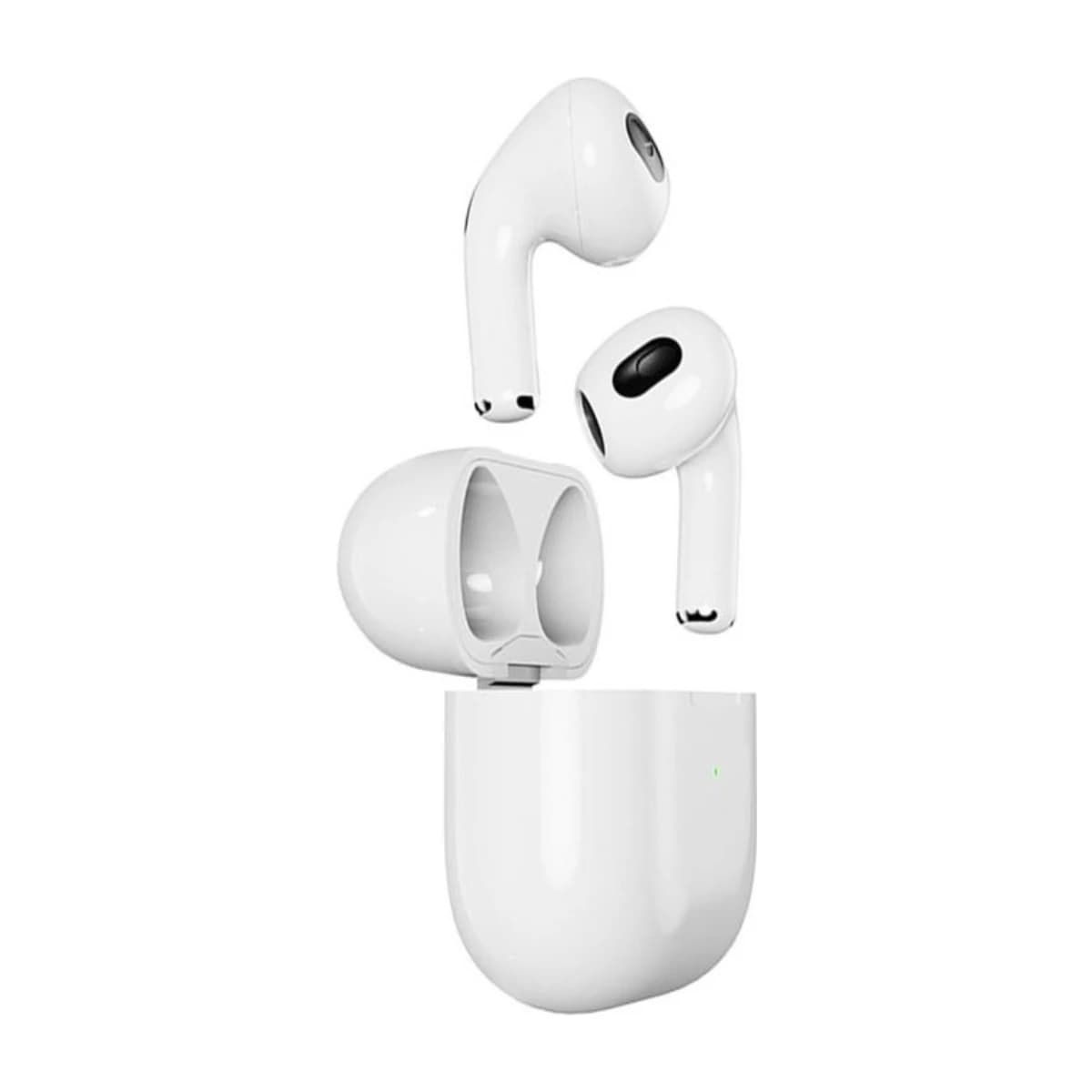 IQ TOUCH True Wireless Stereo Earbuds with Microphone, Touch Control, Wireless Charging Case - White - Thumbnail Angle 2 | Elmougi Store UAE