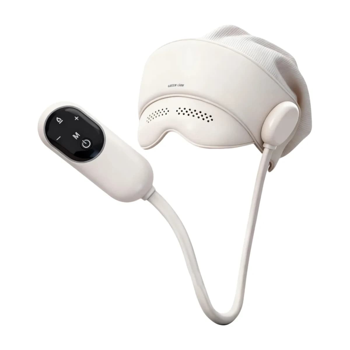 Green Lion Head Massager for Migraine, Eye Stress Relief - Beige - Thumbnail Angle 1 | Elmougi Store UAE