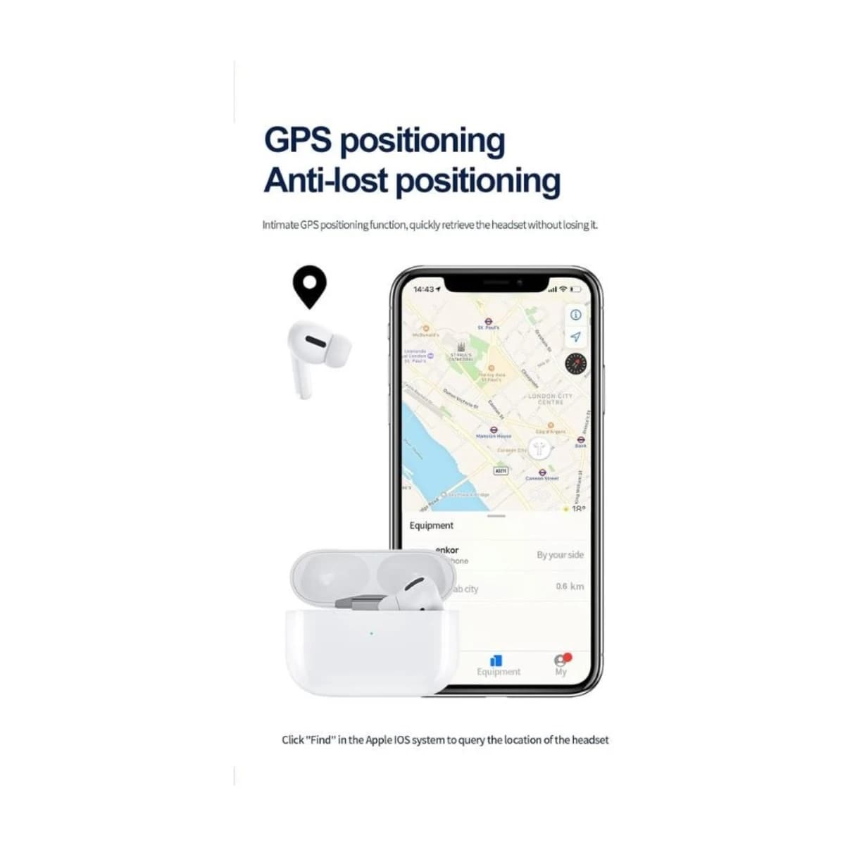 IQ TOUCH IQ TOUCH Ture Wireless Stereo Earbuds With Wirless Charging Case & Incase Lanyard White color - Thumbnail Angle 4 | Elmougi Store UAE