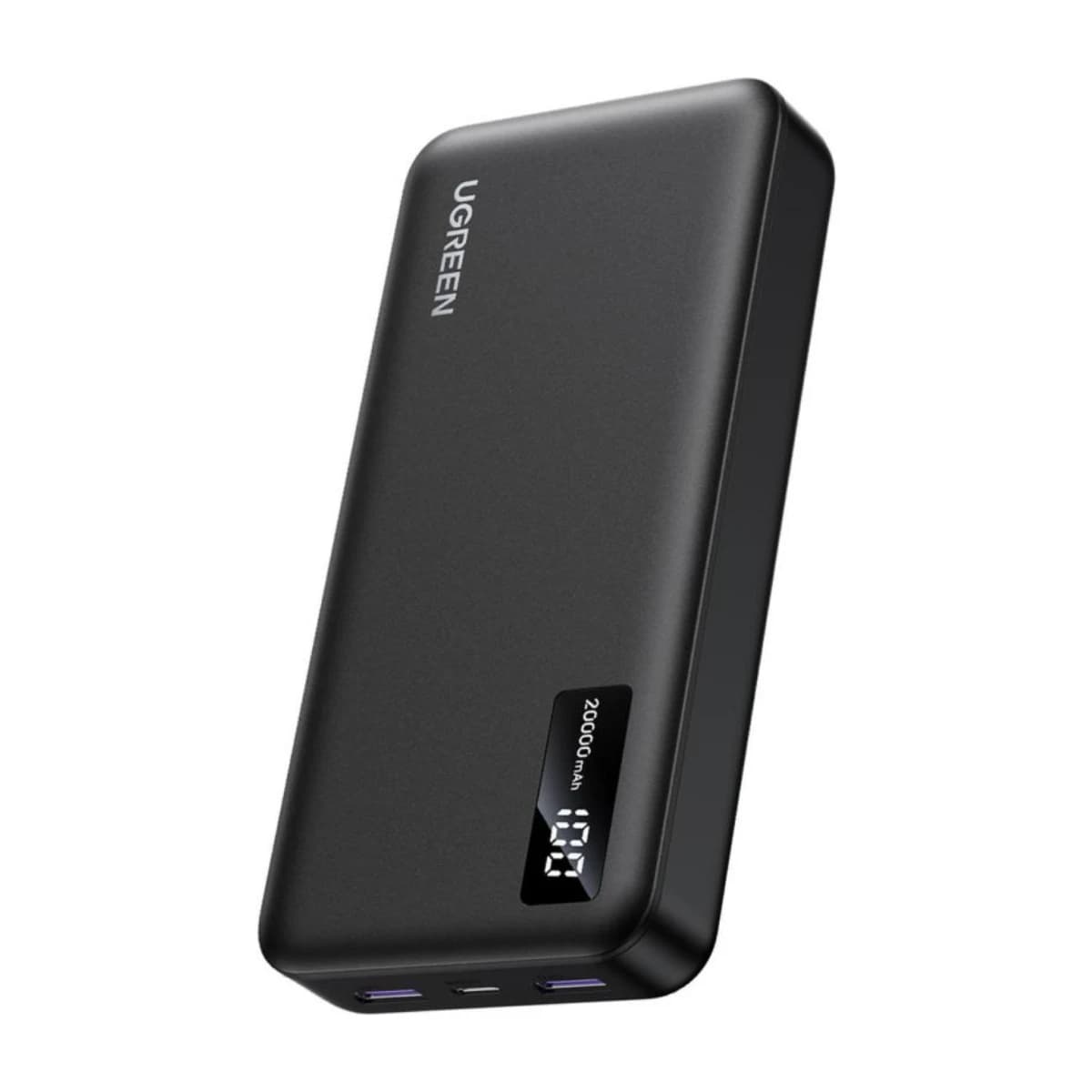 UGREEN 10000mAh Power Bank, Fast Charging Portable Battery Pack - Black - Thumbnail Angle 1 | Elmougi Store UAE
