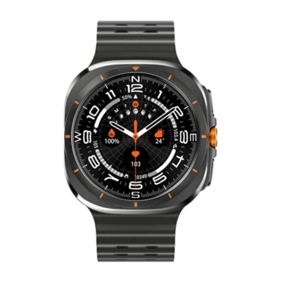 Voyager Smart Watch with 1.43" AMOLED Display, Bluetooth Calling, Built-in Compass, Rugged Zinc Alloy Design, 400mAh Battery, Up to 7 Days Runtime - Black - Thumbnail Angle 1 | Elmougi Store UAE