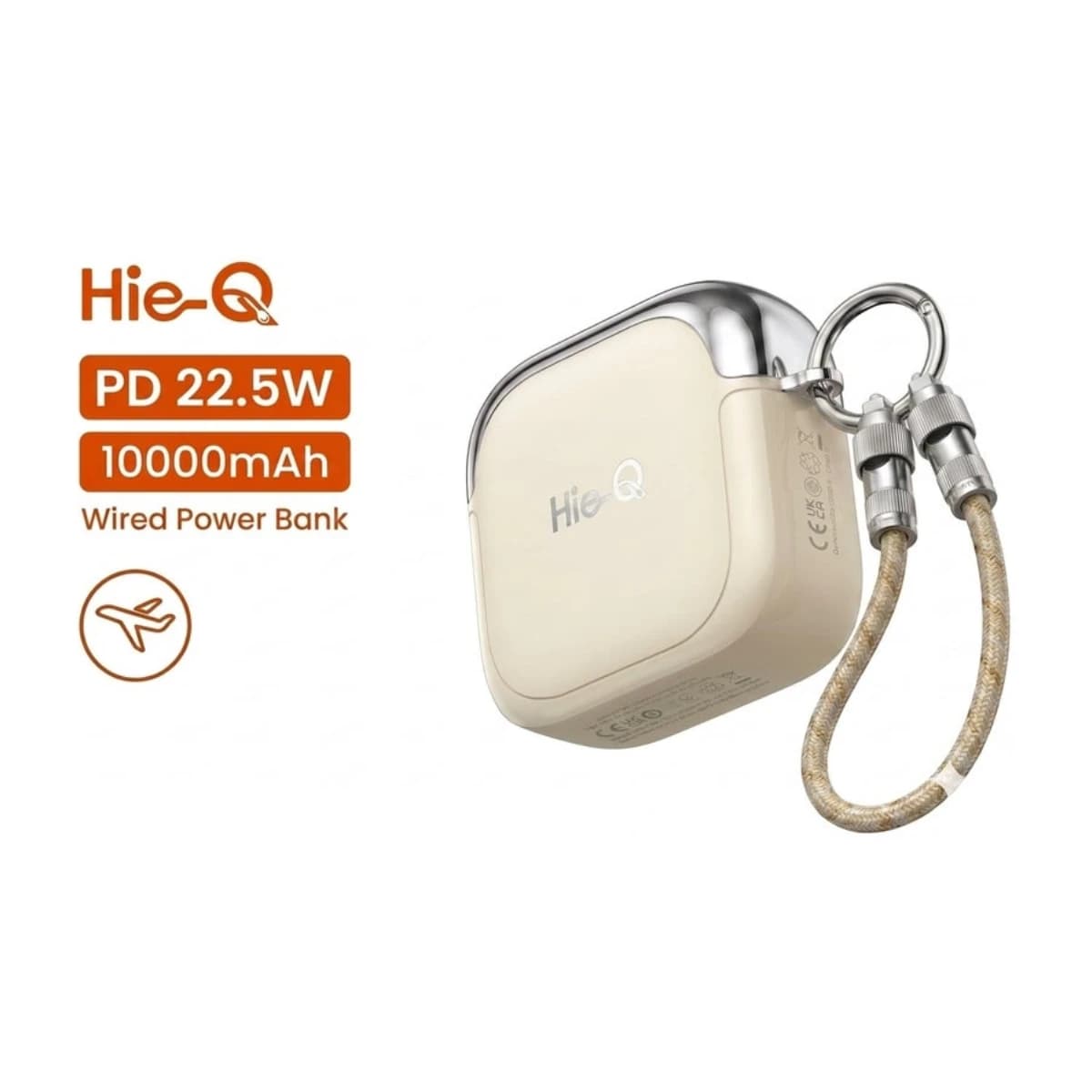 Hie-Q MiniMag 10K 10000mAh Power Bank with PD Fast Charging - Silver - Thumbnail Angle 1 | Elmougi Store UAE