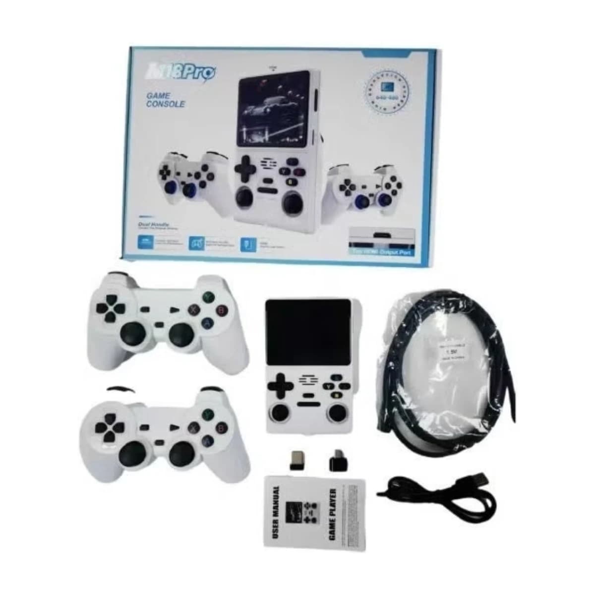 M18 Pro Handheld Video Game Console with 3.5-inch Display and 2 Wireless Controllers - Thumbnail Angle 4 | Elmougi Store UAE