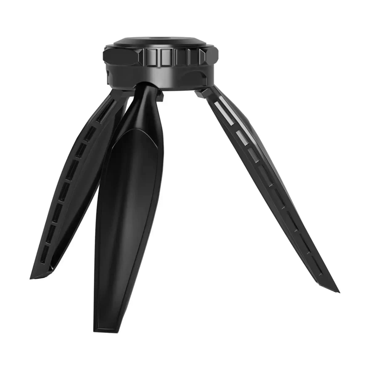 Porodo Lifestyle Handheld Ring Grip Camera Phone Vlogging Light with Desktop Support & Phone Clamp - Black - Thumbnail Angle 2 | Elmougi Store UAE