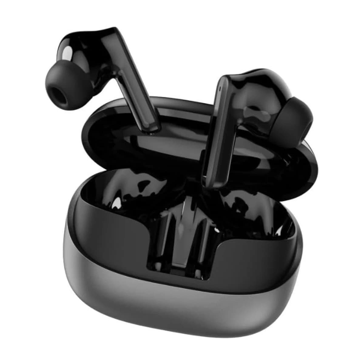 IQ Touch TWS with Zinc Alloy and ANC - 4 mics Black - Thumbnail Angle 2 | Elmougi Store UAE