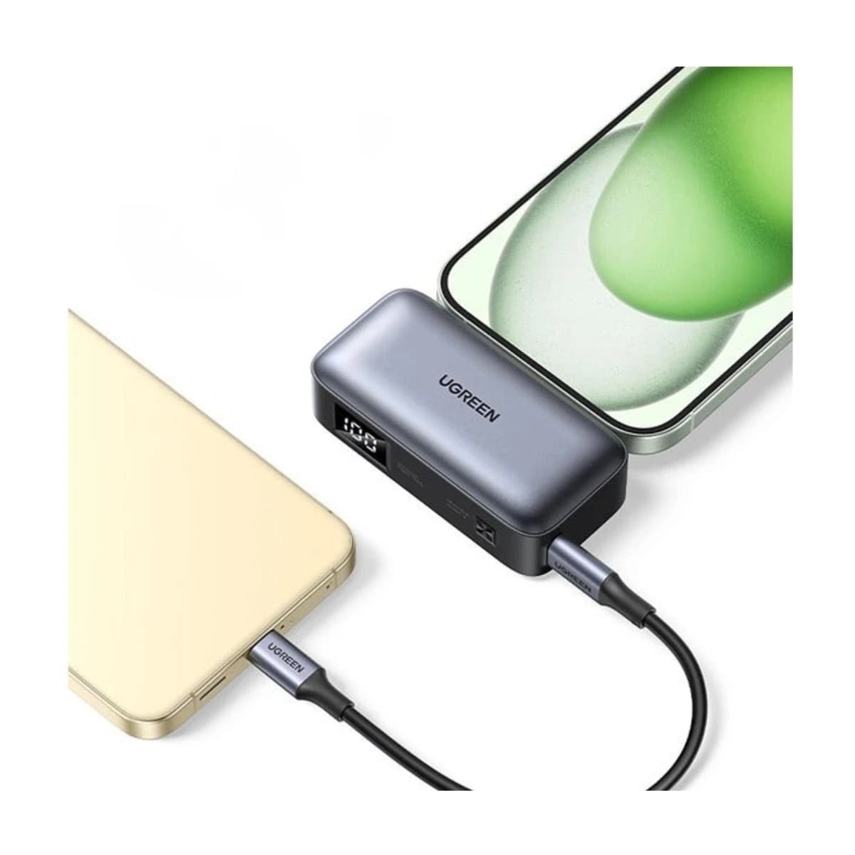 UGREEN ECO 5000 mAh Power Bank with Stand, 20W Fast Charging - Thumbnail Angle 3 | Elmougi Store UAE