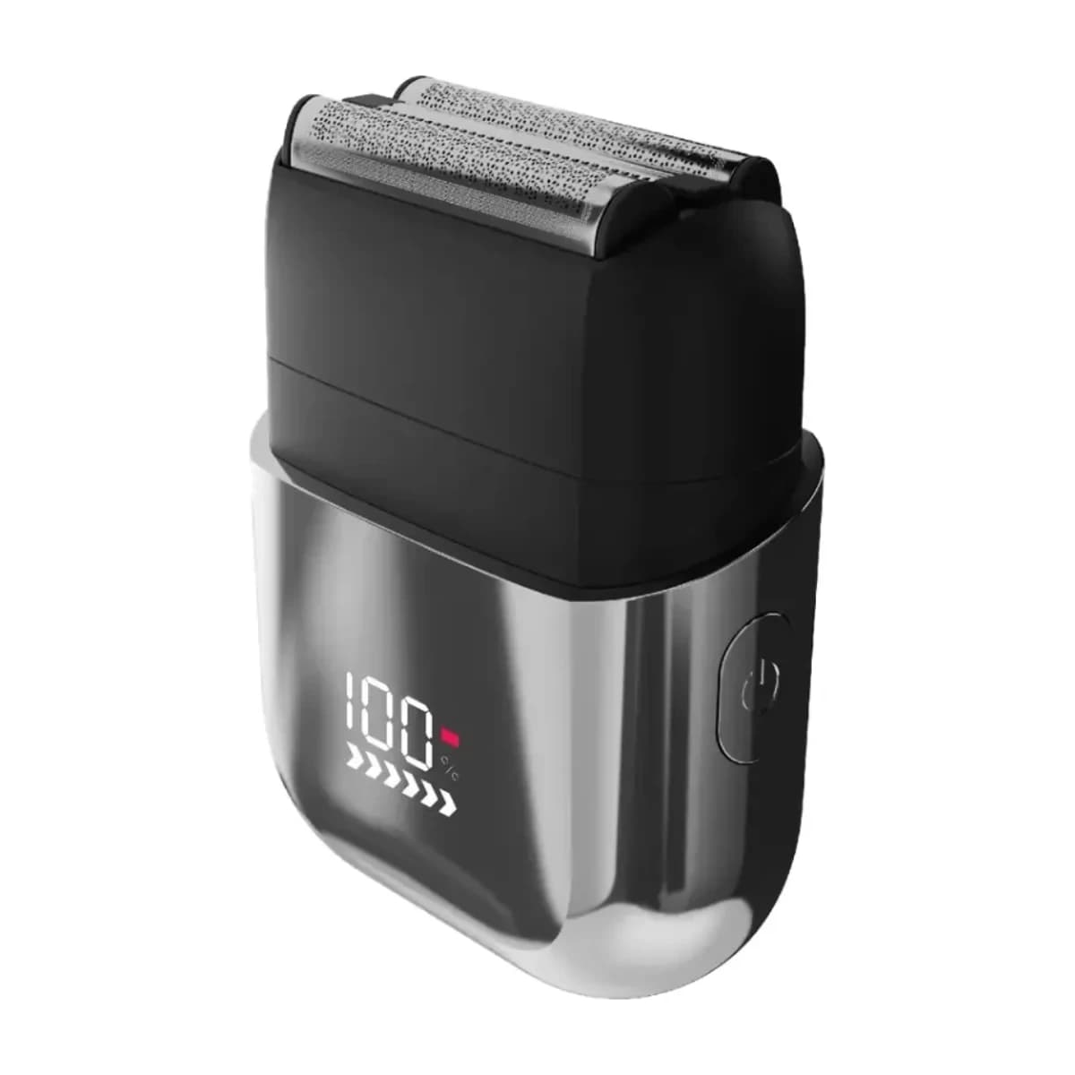 Green Lion Men's Shaver X - Wet and Dry Use - Silver - Thumbnail Angle 3 | Elmougi Store UAE