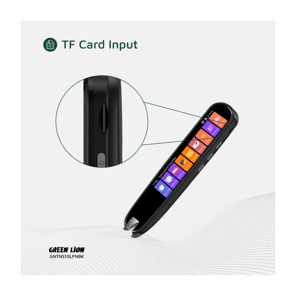 Green Lion Translation Pen - Black - Thumbnail Angle 2 | Elmougi Store UAE