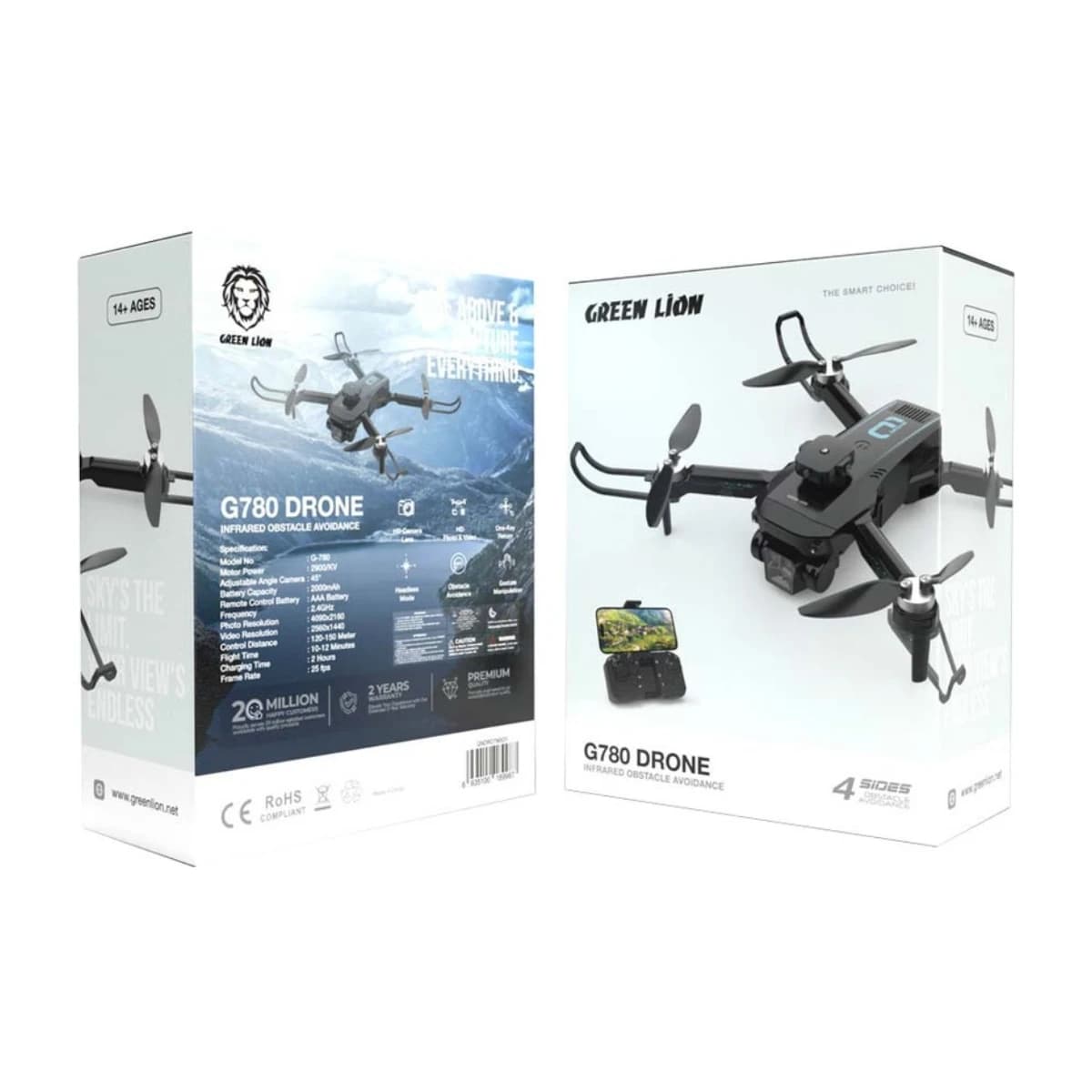 Green Lion G780RC Drone - Gray - Thumbnail Angle 3 | Elmougi Store UAE