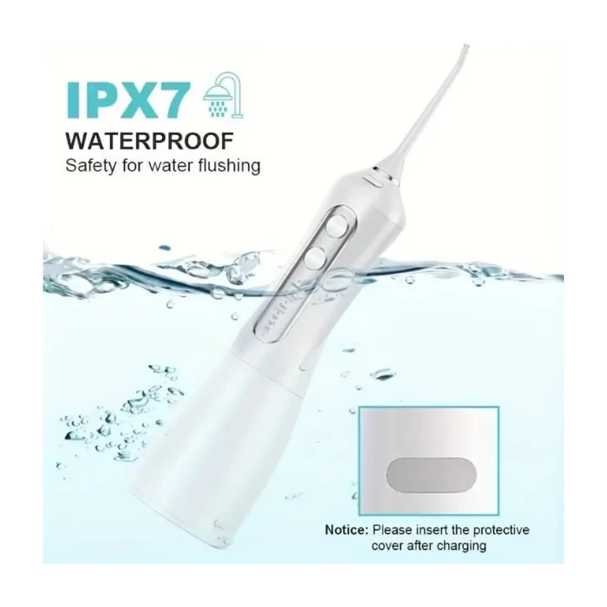 SENK Intelligent 2-in-1 Water Flosser & Electric Toothbrush Kit – 320ml Large Capacity Detachable Tank, 4 Modes, High-Frequency Pulse 1800-2000/min - Thumbnail Angle 2 | Elmougi Store UAE