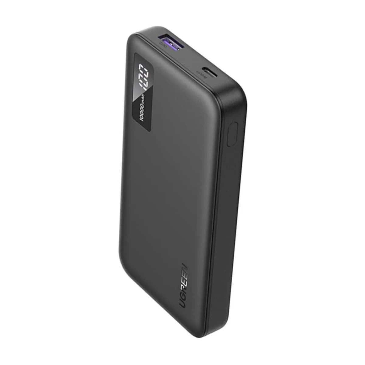 UGREEN 10000mAh Power Bank, Fast Charging Portable Battery Pack - Black - Thumbnail Angle 2 | Elmougi Store UAE