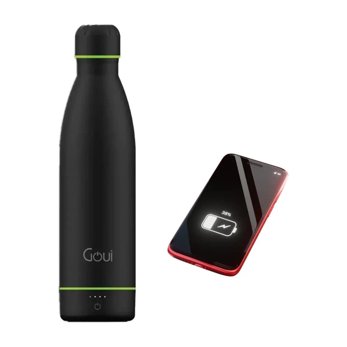 Goui Loch 420ml Water Bottle with 6000mAh Power Bank - Thumbnail Angle 1 | Elmougi Store UAE