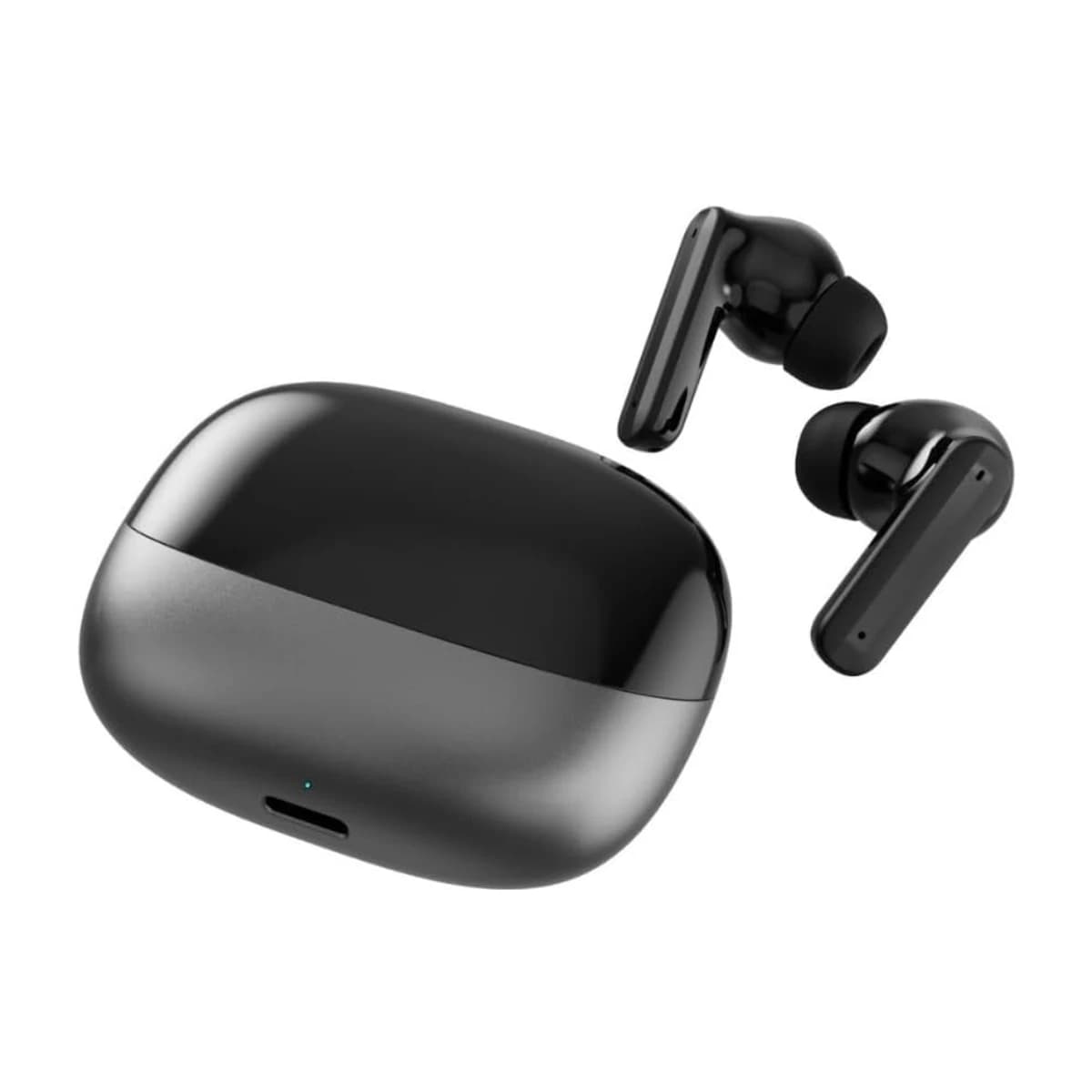 IQ Touch TWS with Zinc Alloy and ANC - 4 mics Black - Thumbnail Angle 4 | Elmougi Store UAE