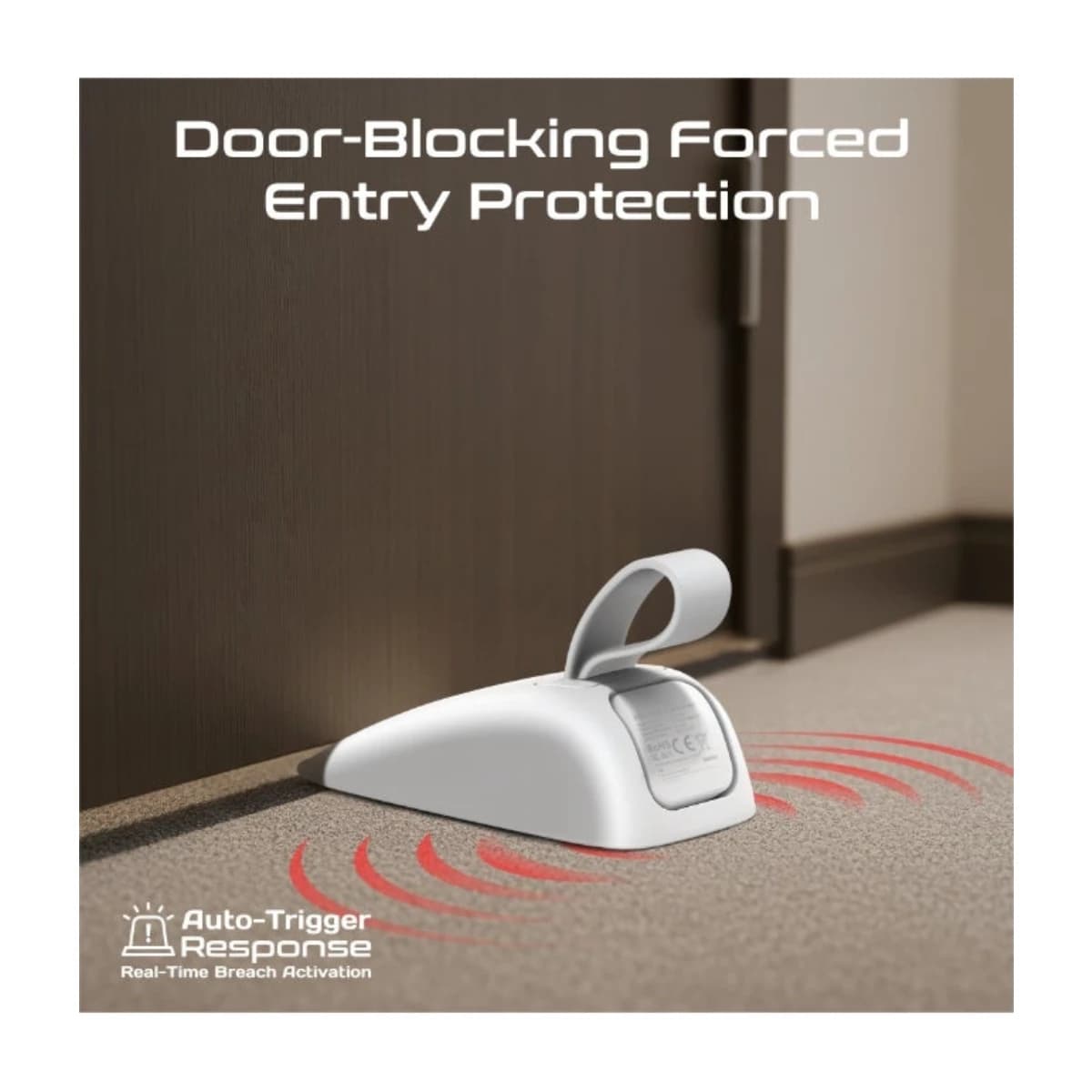 PROMATE DoorShield Portable Travel Door Alarm and Door Stopper, Dual Sensitivity Security Alert, 120dB Anti-Theft Protection, Instant Intruder Detection for Hotel Rooms, Homes and Apartments - Thumbnail Angle 2 | Elmougi Store UAE