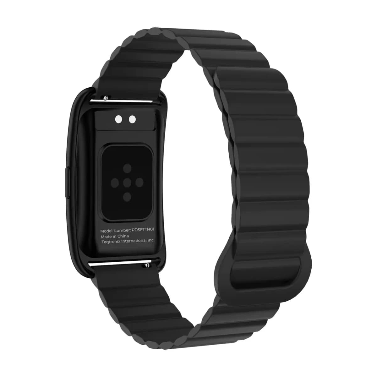 Porodo TrackFit Arc Smart Fitness Tracker with App - Magnetic Strap - Black - Thumbnail Angle 2 | Elmougi Store UAE