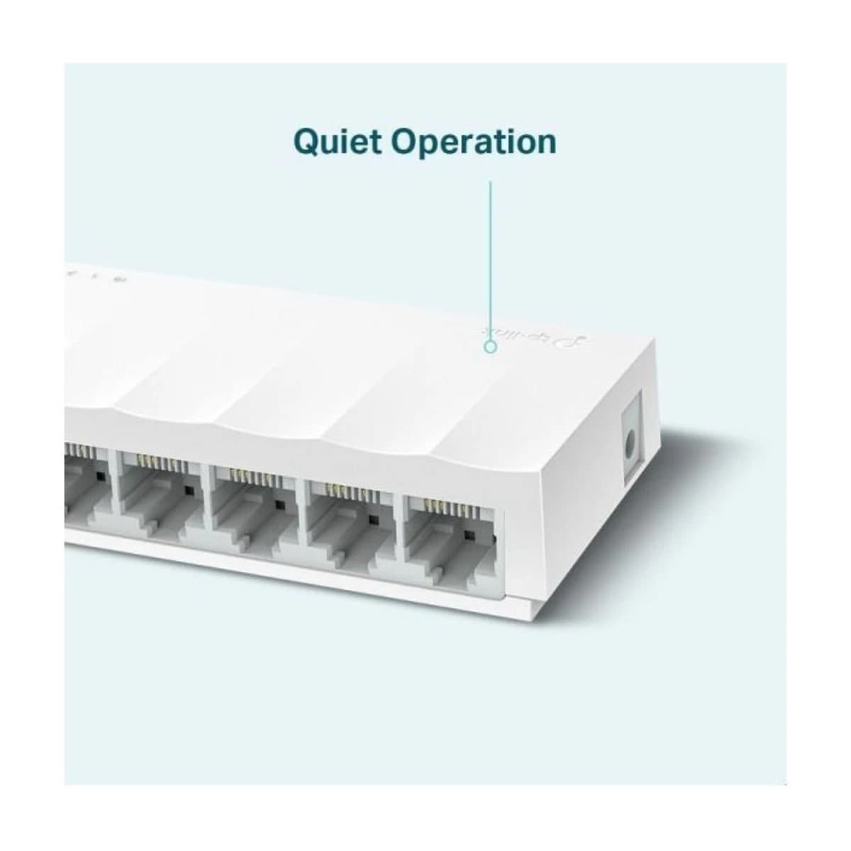 Tp-Link LS1008 Desktop Switch, 8 Ports - White - Thumbnail Angle 3 | Elmougi Store UAE