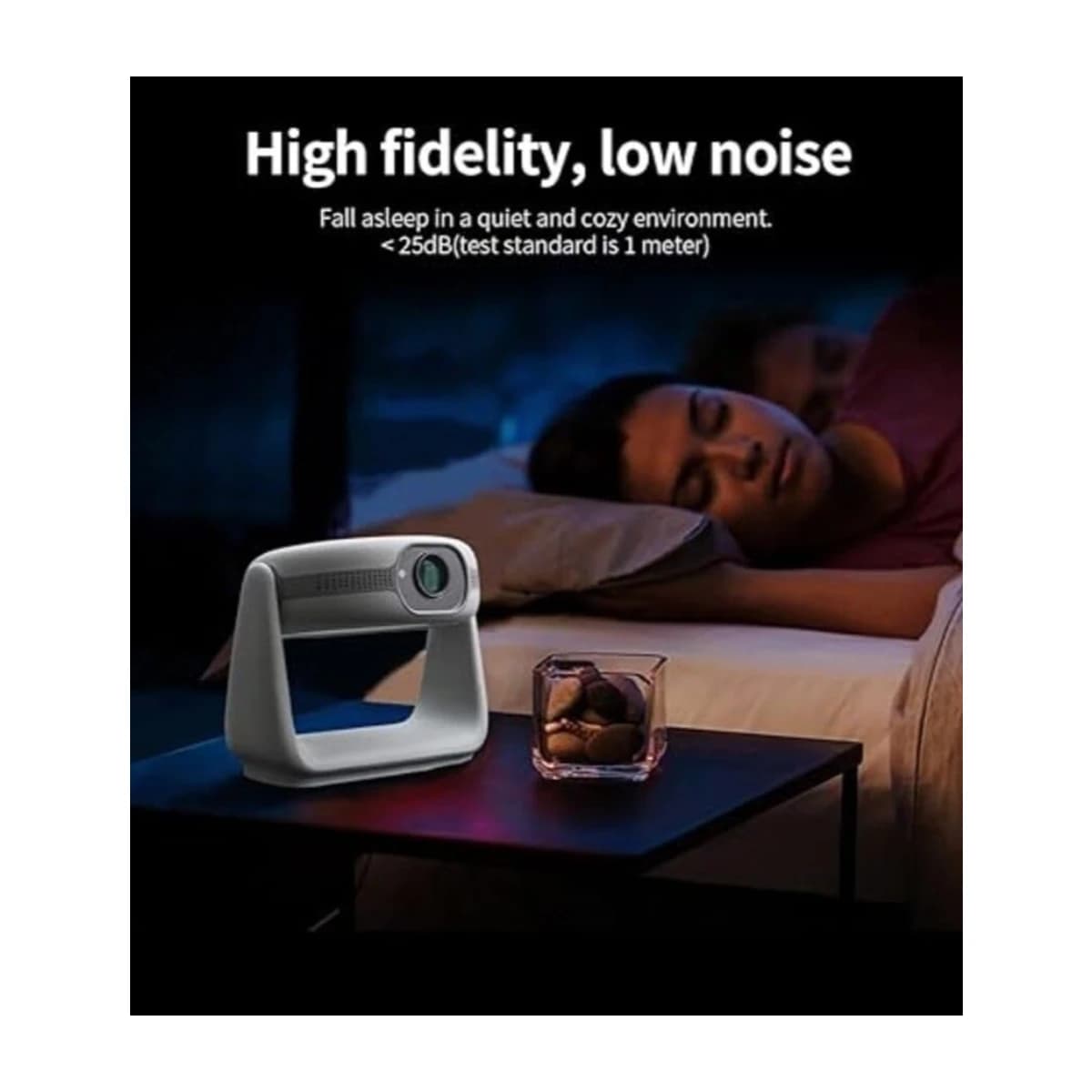 Generic K1 Multimedia Android Pan-Tilt Projector & Table Lamp 4K - Thumbnail Angle 3 | Elmougi Store UAE