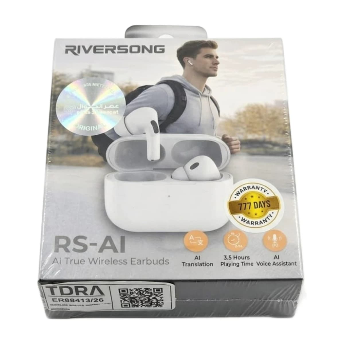 Riversong RS-AI True Wireless Earbuds - White - Thumbnail Angle 2 | Elmougi Store UAE