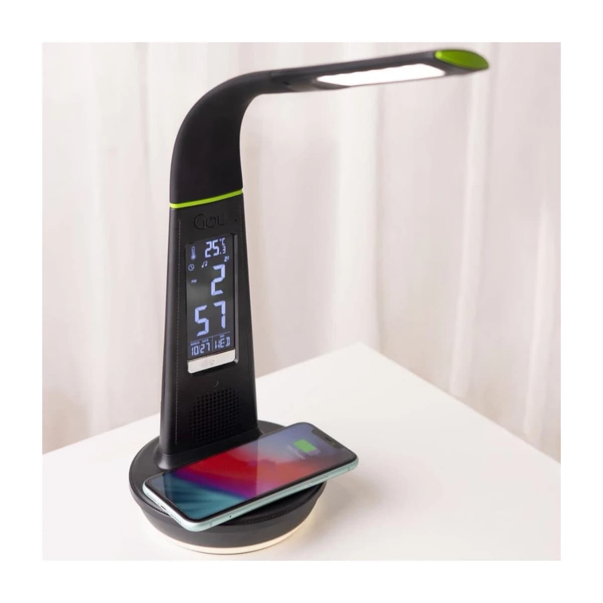 Goui Nuru D-Ultra 3-in-1 Wireless Charger, Speaker, and Table Lamp - Thumbnail Angle 3 | Elmougi Store UAE