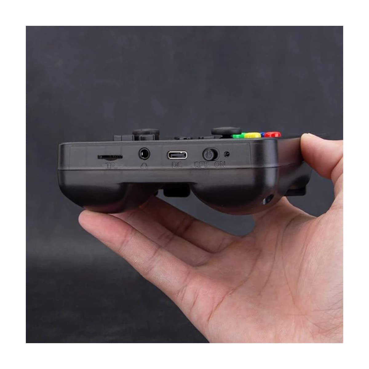 M18 Retro Handheld Game Console - 4.3" HD IPS, Black Transparent - Thumbnail Angle 3 | Elmougi Store UAE