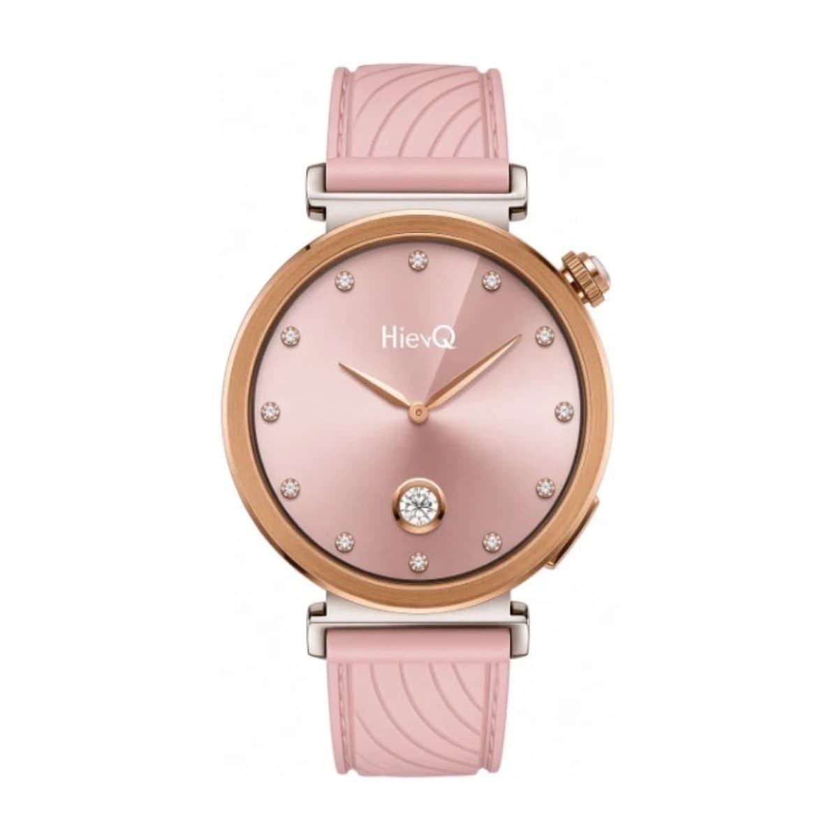 Hie-Q GT9 Mini AMOLED Smart Watch for Women, AI Dashboard, Compass, Wireless Charging, Heart Rate & Sleep Tracking, Bluetooth Calling, Full Touchscreen Fitness Tracker, Multiple Sports Modes, 3 Pairs Interchangeable Straps, Stylish Smartwatch for Fitness, Sports & Daily Use, Pink - Thumbnail Angle 1 | Elmougi Store UAE