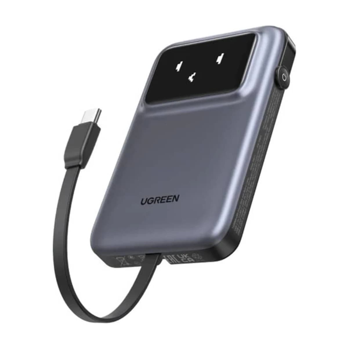 Ugreen Uno Power Bank 10000mAh - Black - Thumbnail Angle 1 | Elmougi Store UAE