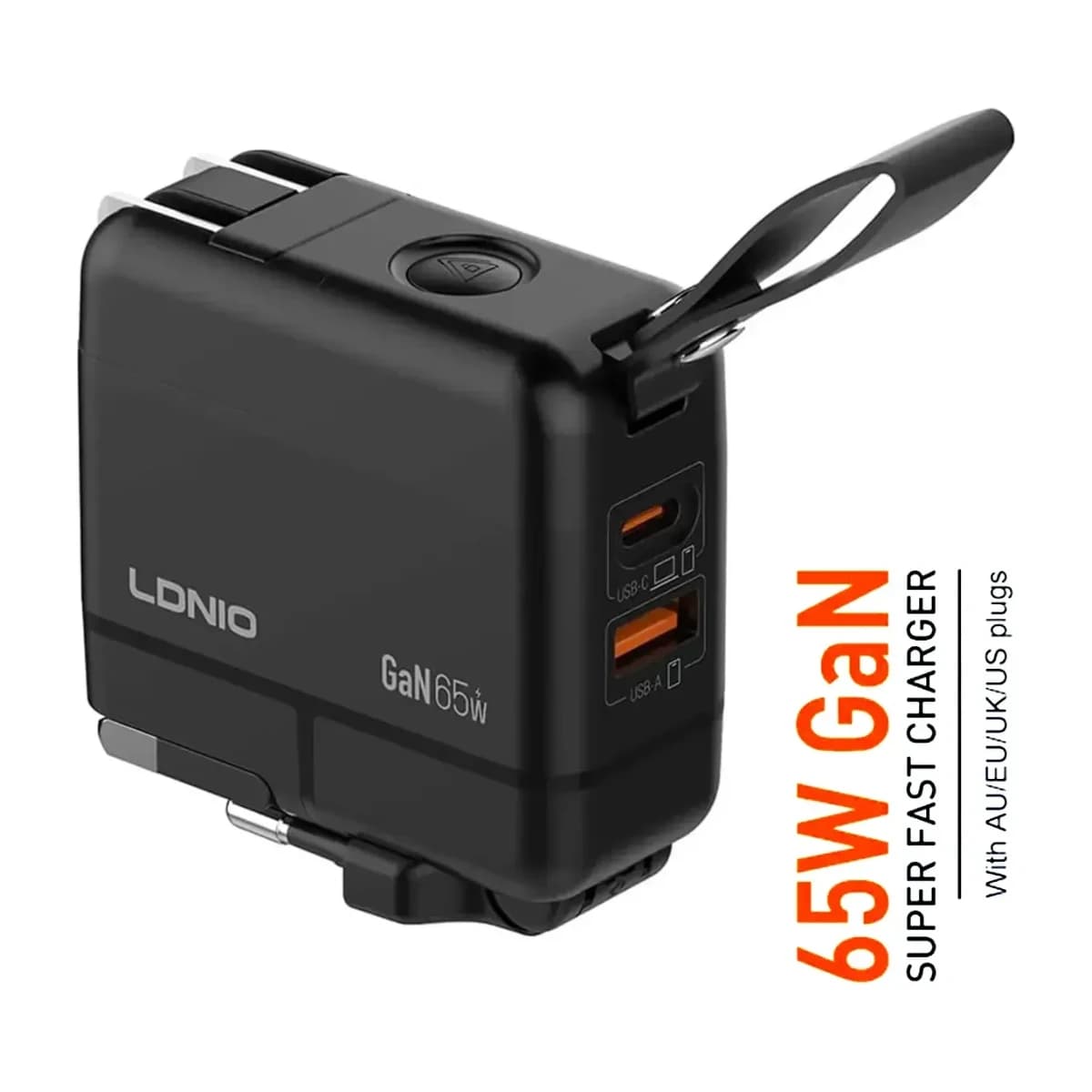 Desert DS3228 65W GaN Universal Travel Fast Charger USB-C/USB-A - High Resolution View 1 | Elmougi Store UAE