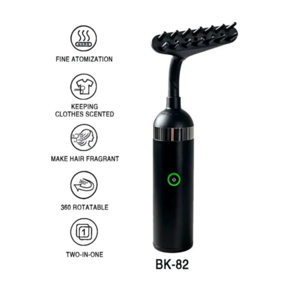 2-in-1 Portable Electronic Oud Burner & Rotating Hair and Clothes Diffuser – BK-82 - High Resolution View 4 | Elmougi Store UAE