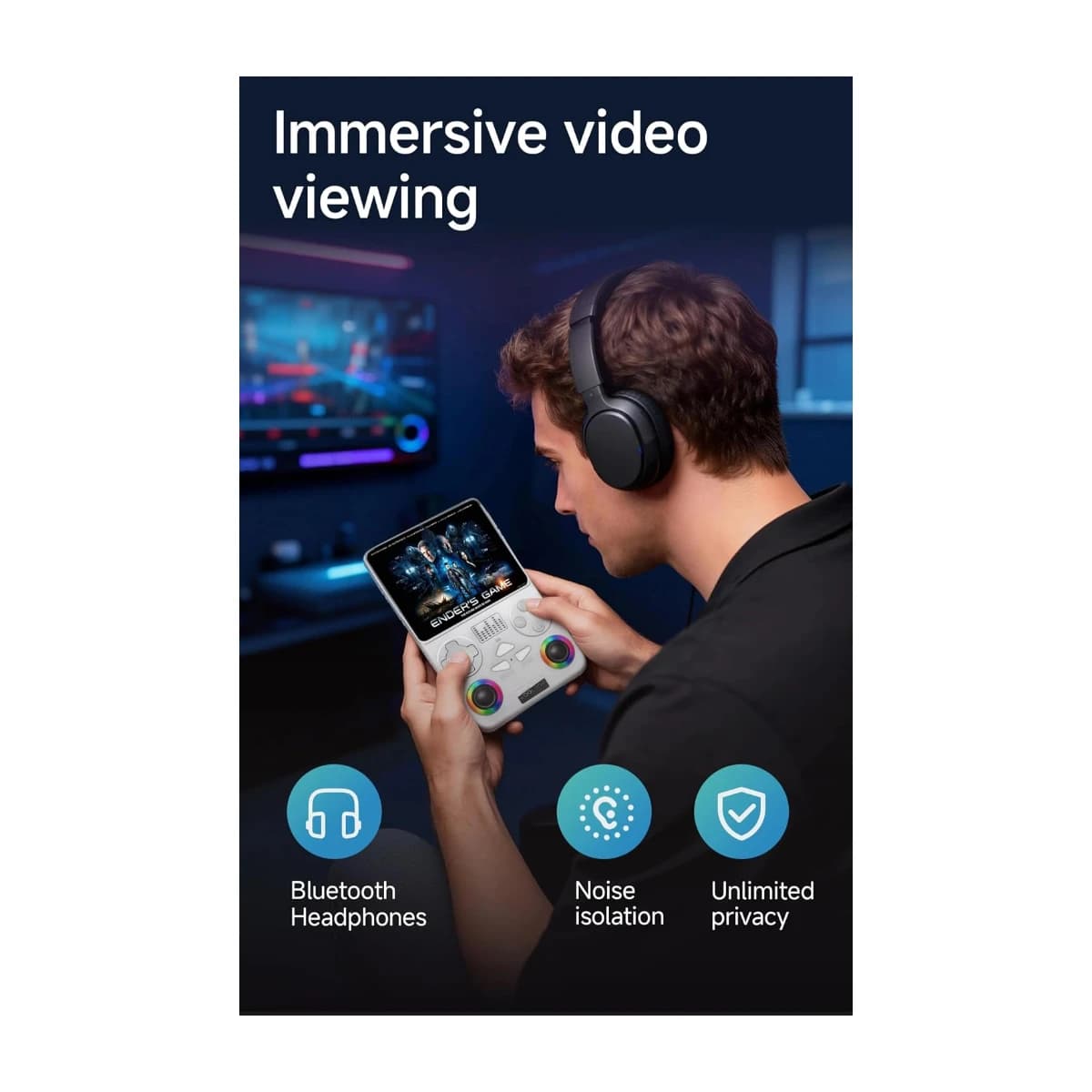 J36 Ultra Handheld Gaming Console with RGB Joysticks - High Resolution View 2 | Elmougi Store UAE