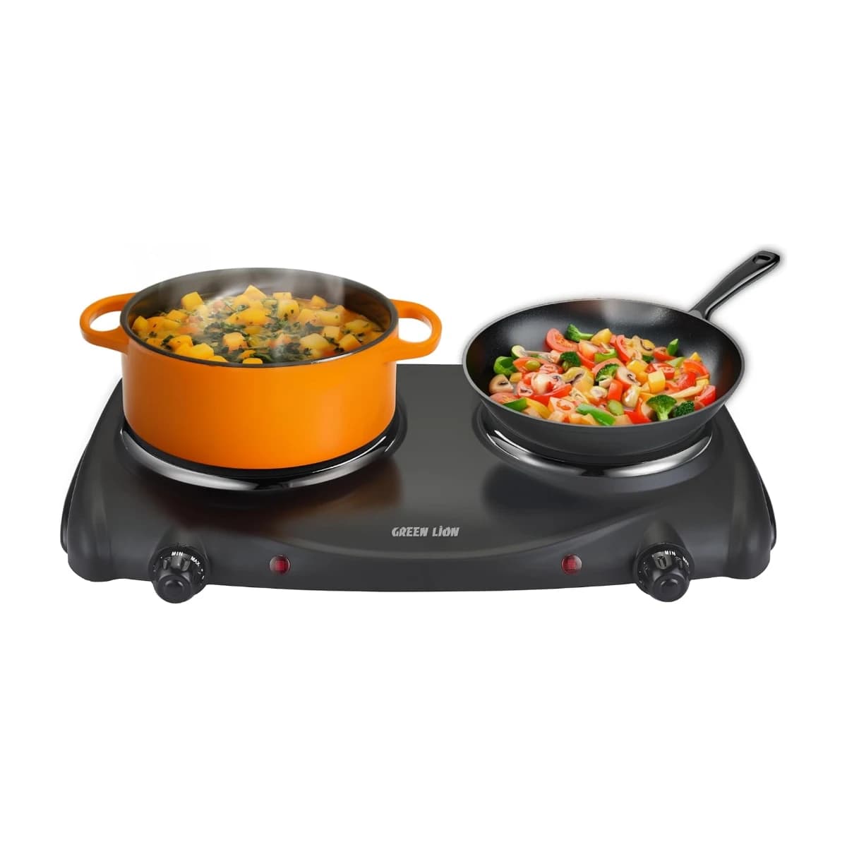 Green Lion Double Plate Electric Stove 2500W - High Resolution View 1 | Elmougi Store UAE