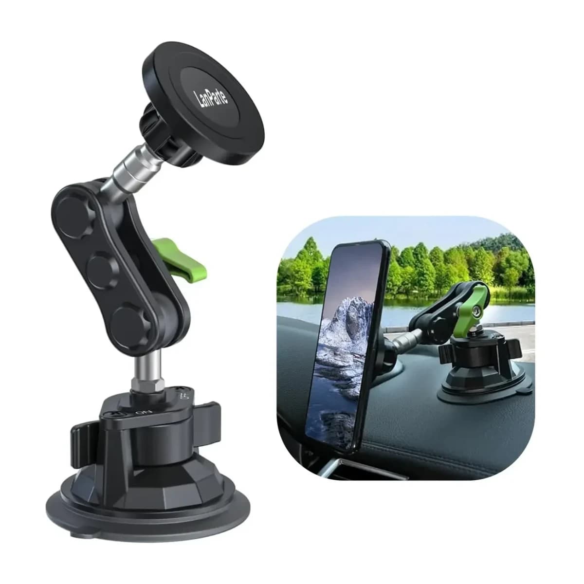 Ultimate MagSafe Car Holder - 21cm Extendable Magnetic Mount with 360 Rotation - High Resolution View 1 | Elmougi Store UAE