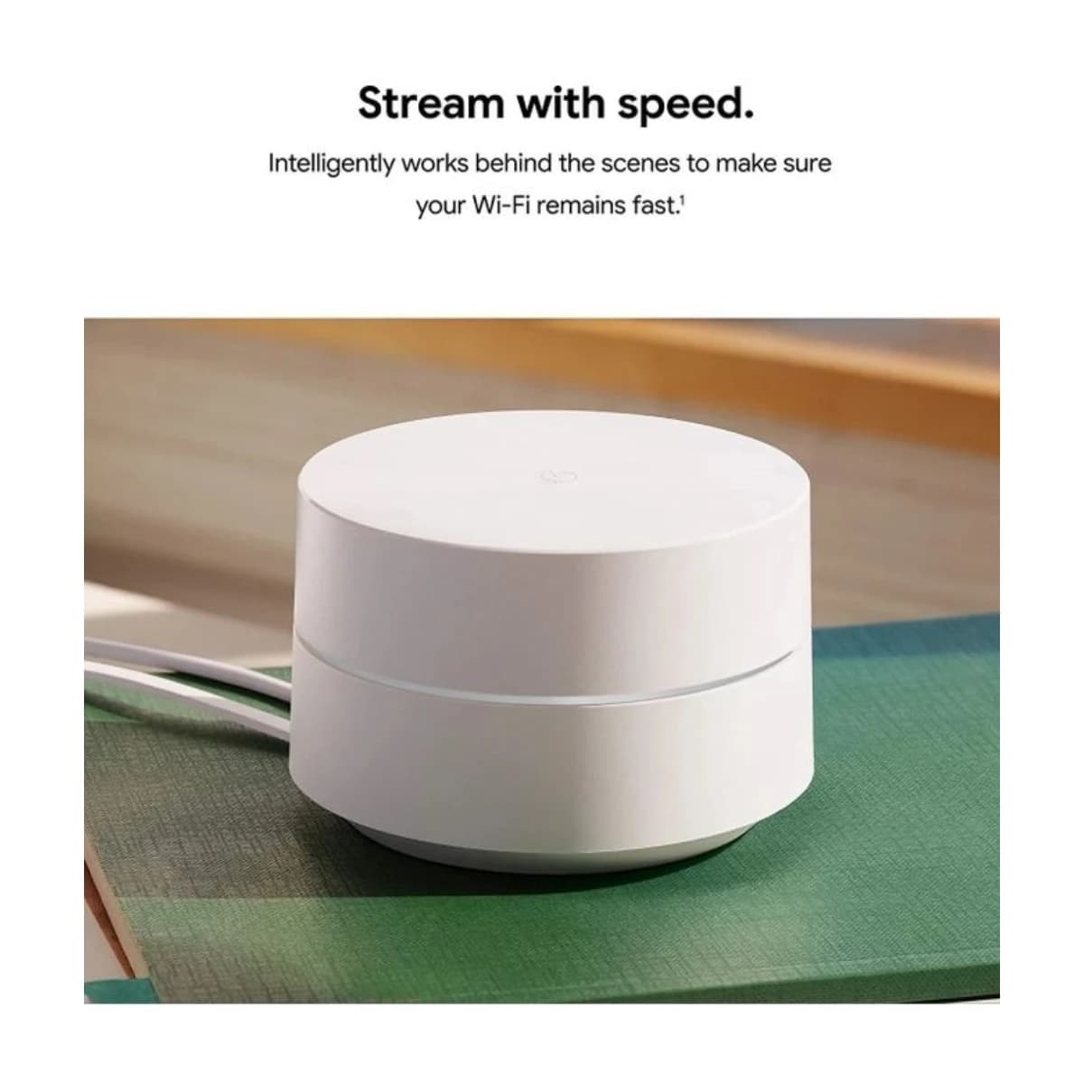 Google Wifi Mesh Router AC1200 Pack Of 1 White - High Resolution View 3 | Elmougi Store UAE