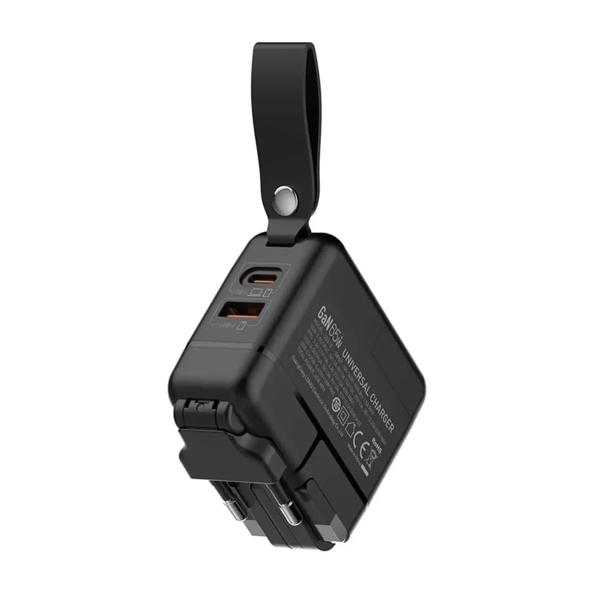 Desert DS3228 65W GaN Universal Travel Fast Charger USB-C/USB-A - High Resolution View 2 | Elmougi Store UAE