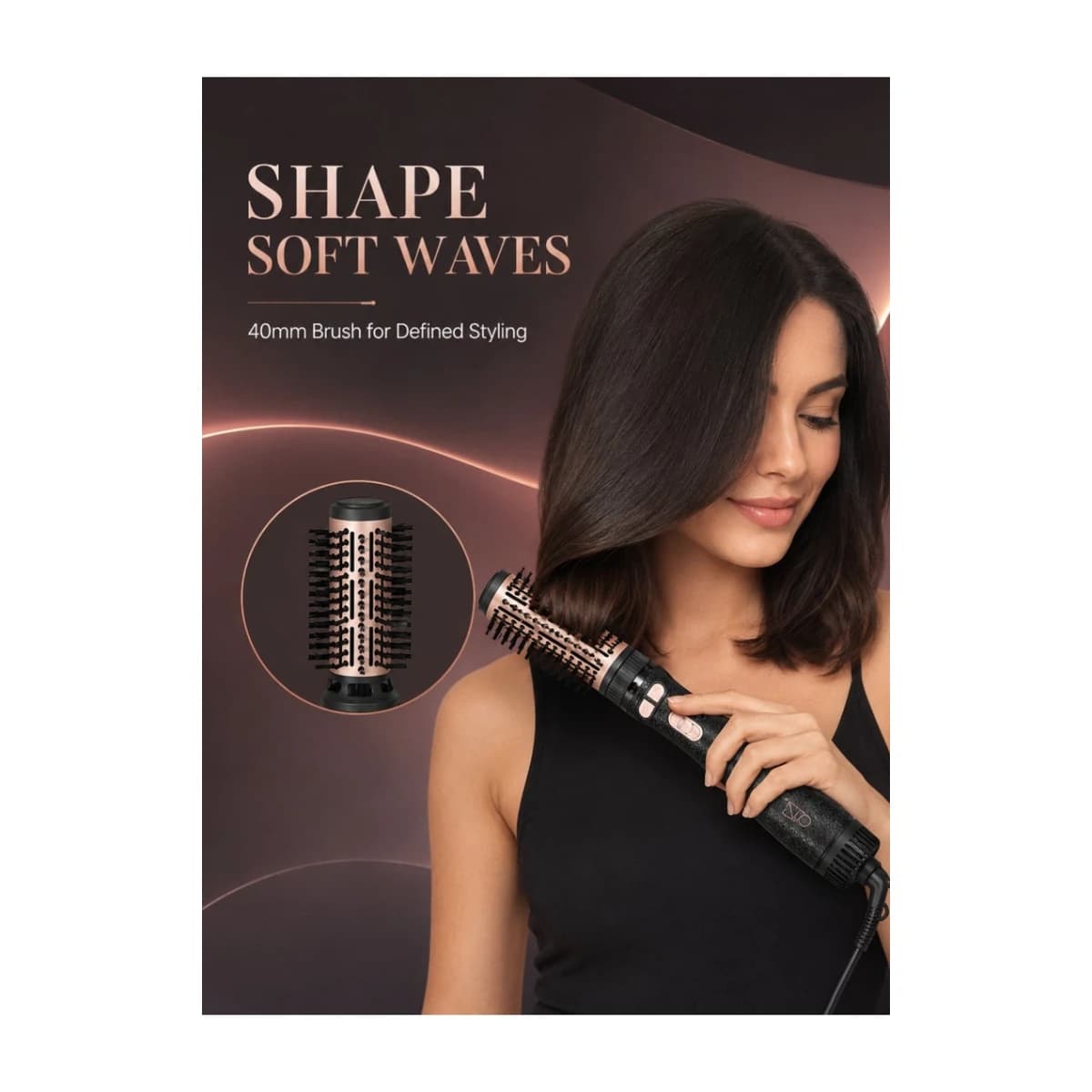 ENZO Professional 3-in-1 Hot Air Brush - High Resolution View 2 | Elmougi Store UAE