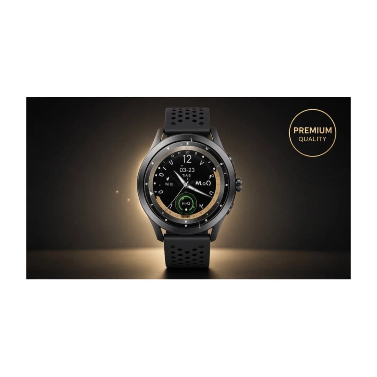 Hie-Q WR-44 Smart Watch Super AMOLED Display with 3 Straps - High Resolution View 4 | Elmougi Store UAE