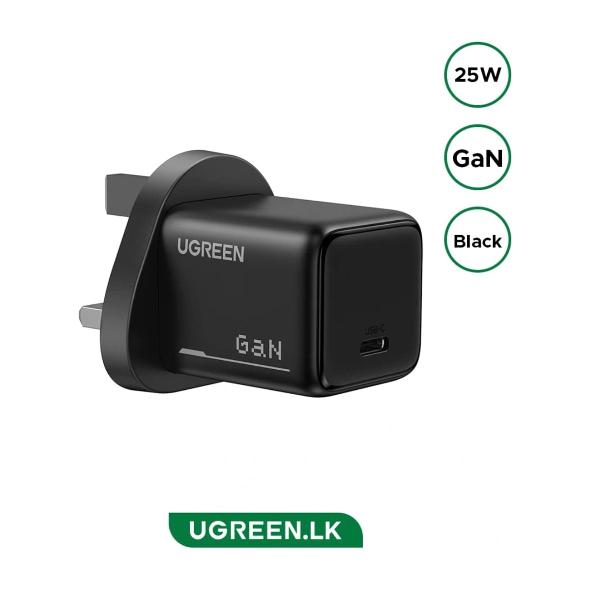 Ugreen 25W GaN USB-C Fast Charger with 1M Cable - High Resolution View 1 | Elmougi Store UAE