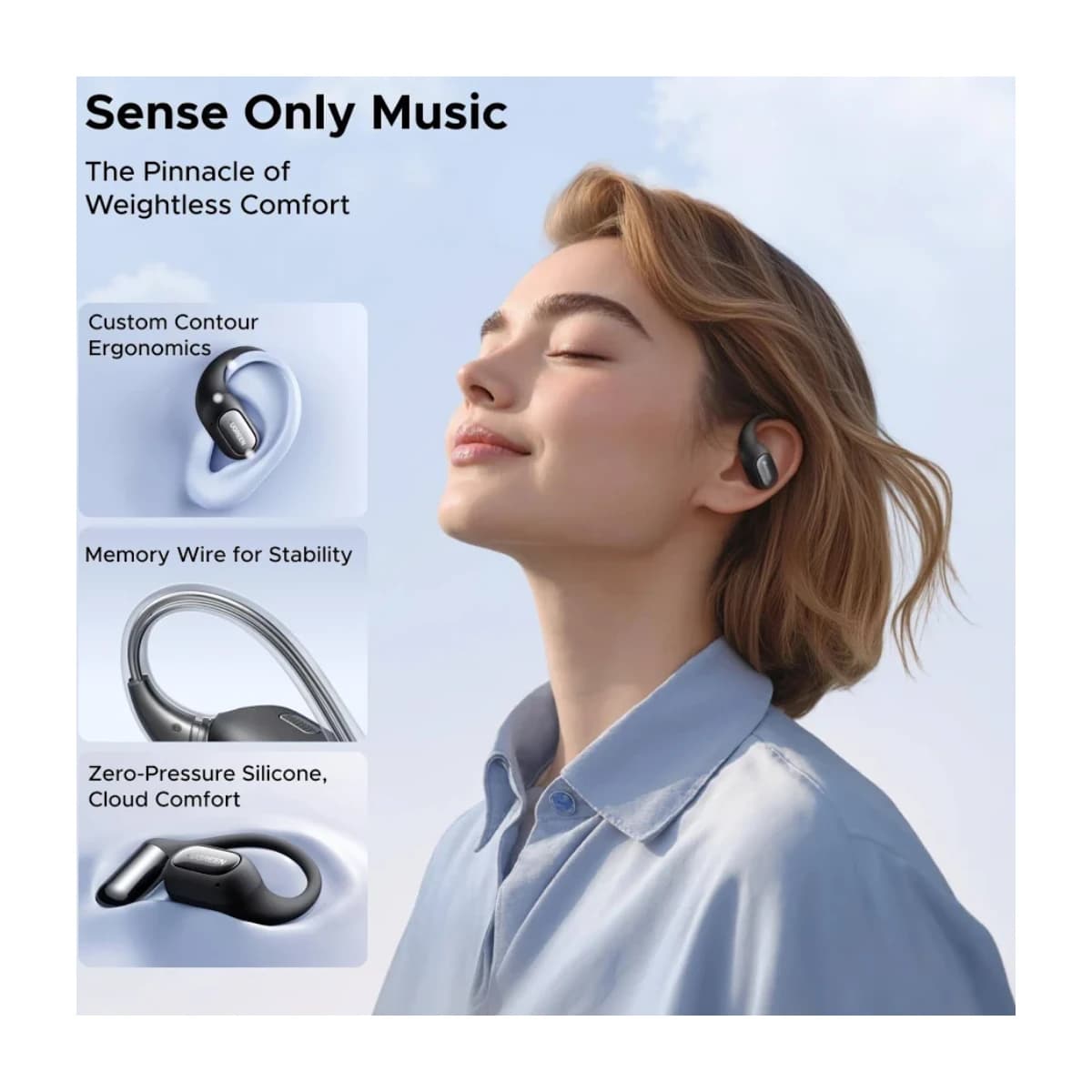 UGREEN FitBuds True Wireless Earbuds - White (WS213-65387) - High Resolution View 4 | Elmougi Store UAE