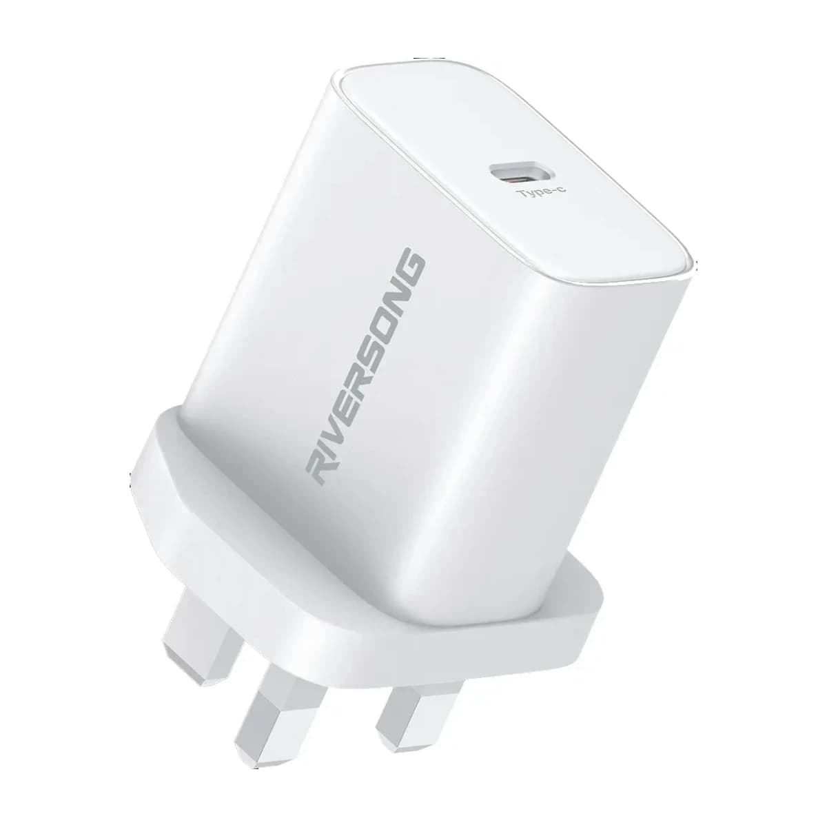 Riversong AD135 25W PD USB-C Fast Wall Charger - White - High Resolution View 1 | Elmougi Store UAE