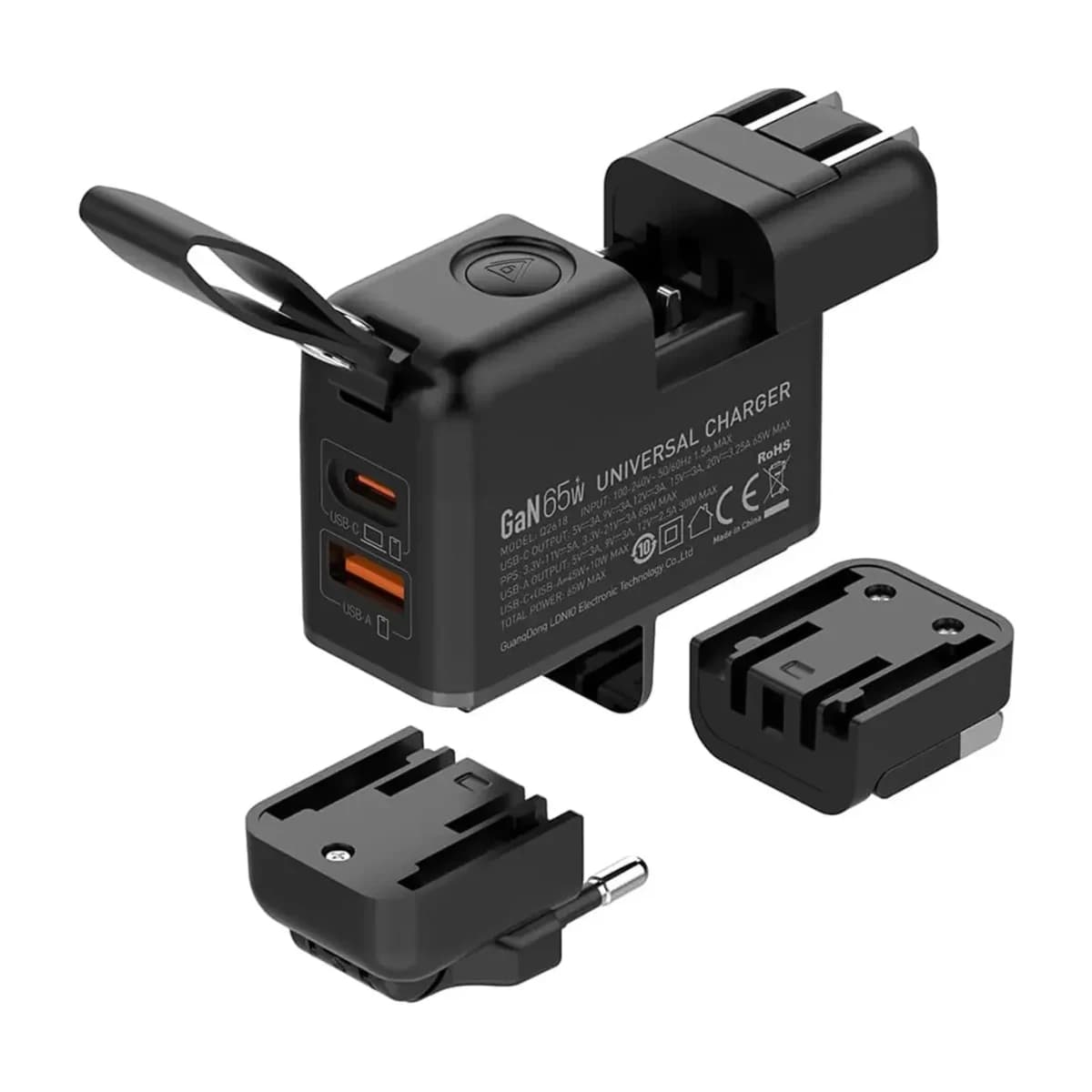 Desert DS3228 65W GaN Universal Travel Fast Charger USB-C/USB-A - High Resolution View 3 | Elmougi Store UAE