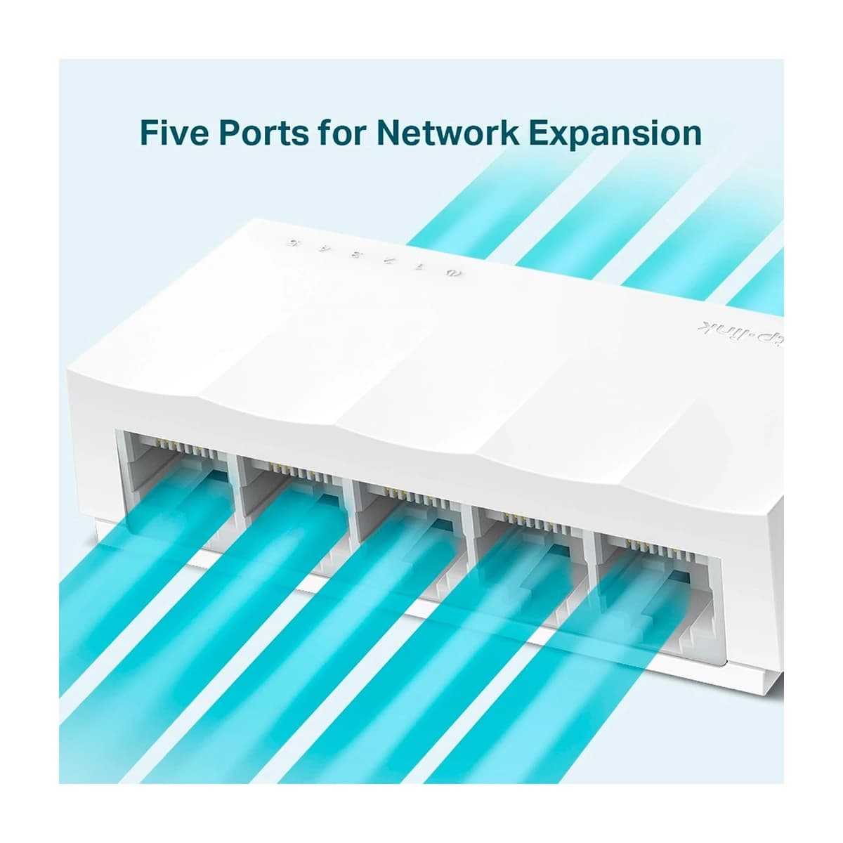 TP-Link LS1005, Unmanaged Fast Ethernet Switch, 5 x 10/100Mbps Ports, Desktop Design, Plug and Play - High Resolution View 4 | Elmougi Store UAE