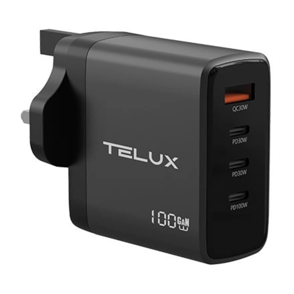 VoltFlow 100W 4-Port USB-C PD GaN Wall Charger - High Resolution View 1 | Elmougi Store UAE