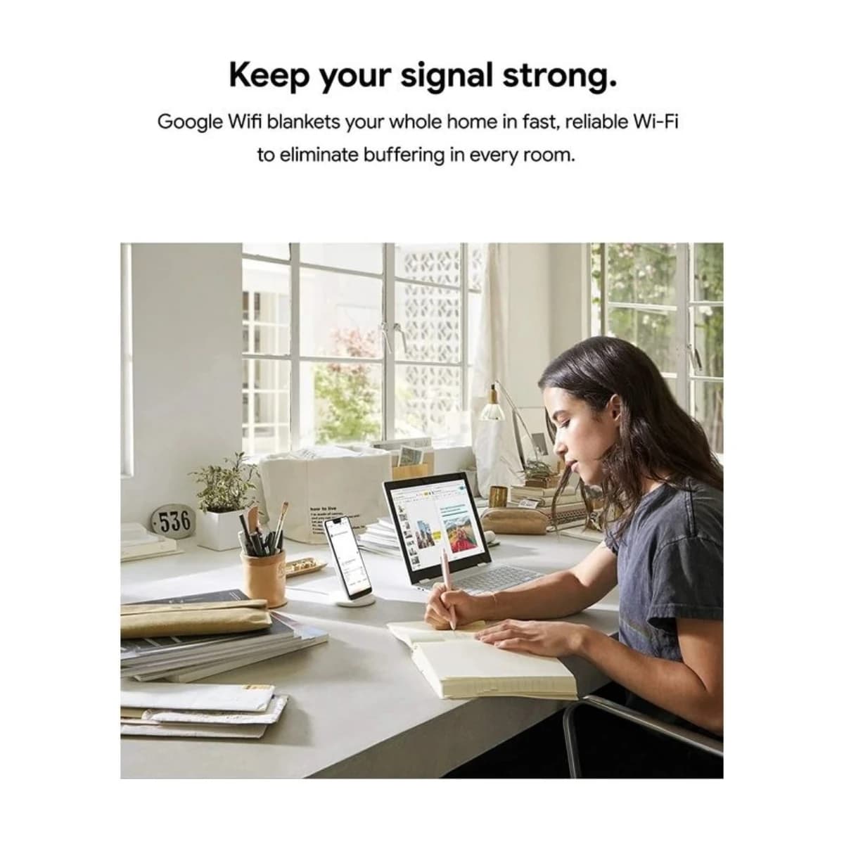 Google Wifi Mesh Router AC1200 Pack Of 1 White - High Resolution View 4 | Elmougi Store UAE