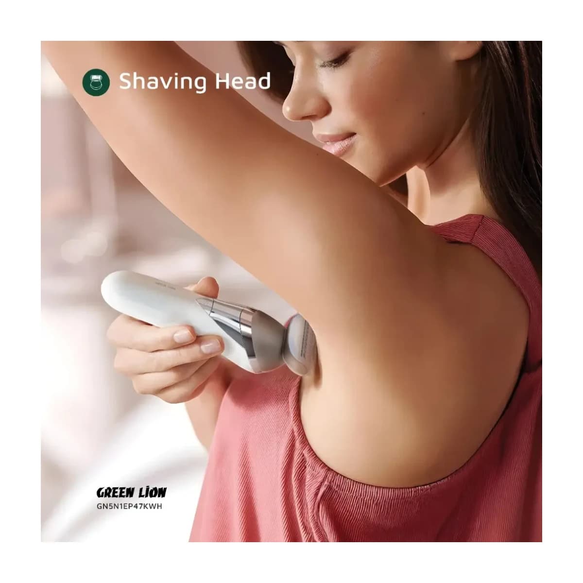 Green Lion 5-in-1 Cordless Epilator Kit - White - High Resolution View 3 | Elmougi Store UAE