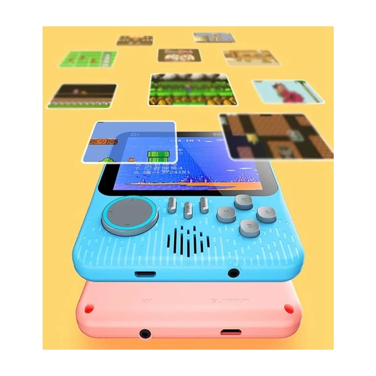 G7 Retro Handheld Mini Game Console, 3.5-Inch LCD, 666 Built-in Games - High Resolution View 4 | Elmougi Store UAE