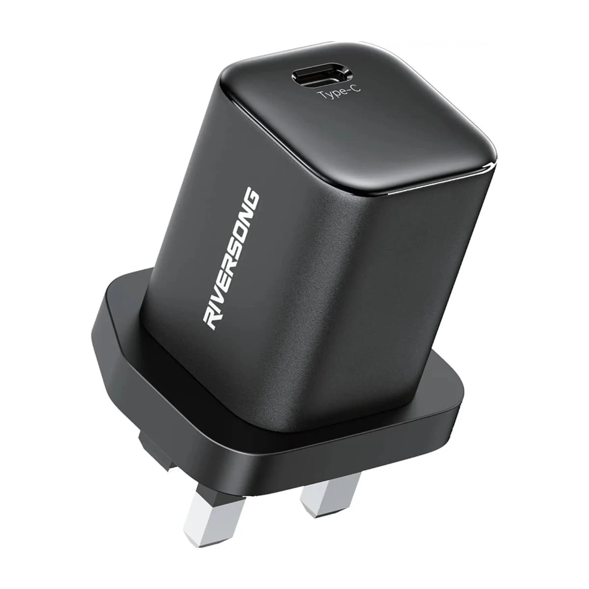 Riversong AD136 PD 30W 1C Fast Wall Charger - Black - High Resolution View 1 | Elmougi Store UAE